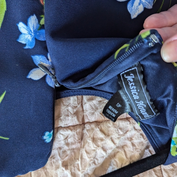 Jessica Howard Blue Flowered Dress (12P) - Picture 5 of 5